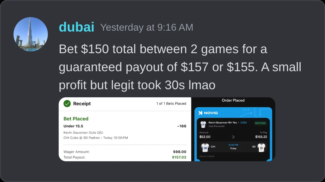 $150 in, $155–157 back either way · MLB · Gausman outs